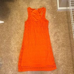 Orange macrame dress